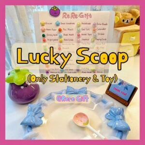 Lucky scoop (only stationery and toys) โ 1 scoop + 2 gifts